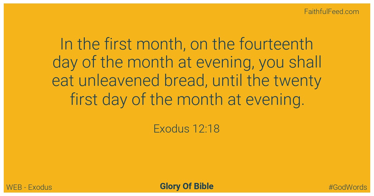 Exodus 12:18 - Web