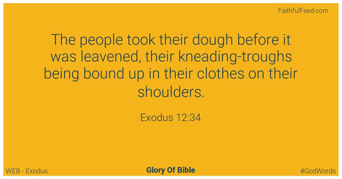 Exodus 12:34 - Web