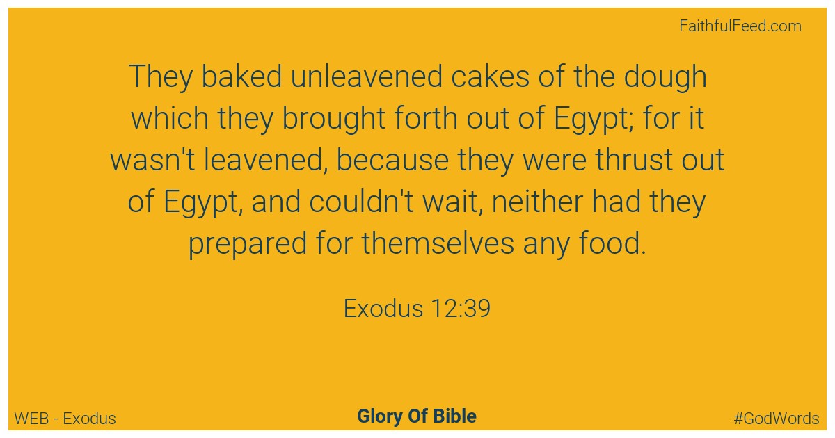 Exodus 12:39 - Web