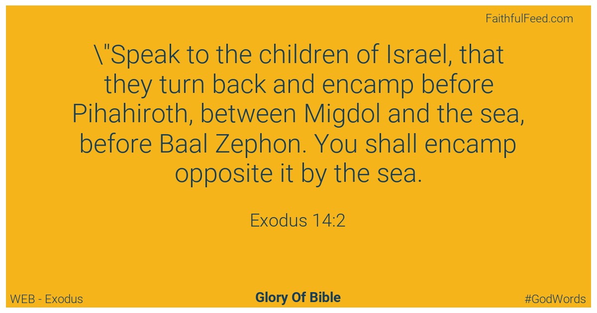 Exodus 14:2 - Web