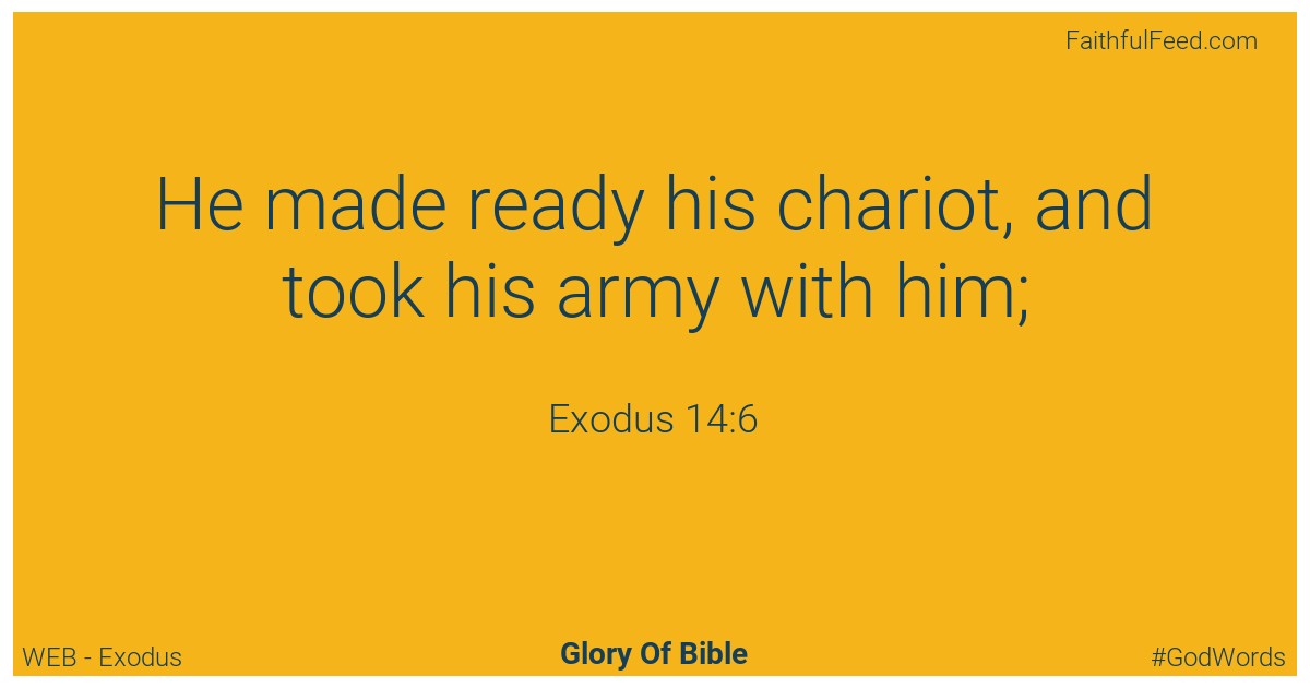 Exodus 14:6 - Web