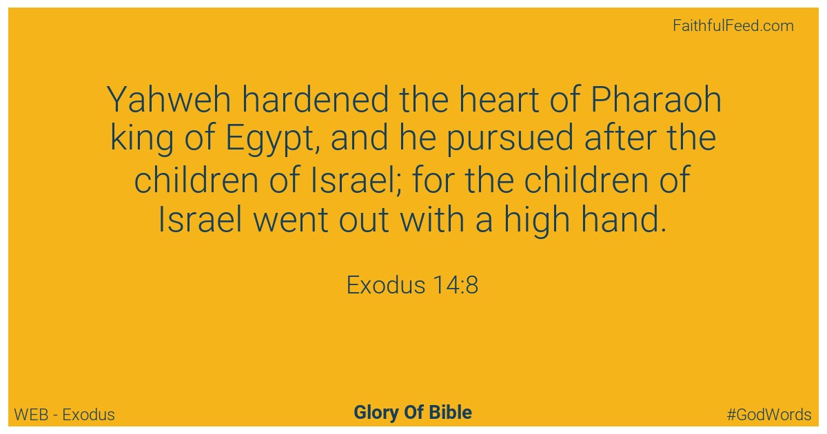 Exodus 14:8 - Web
