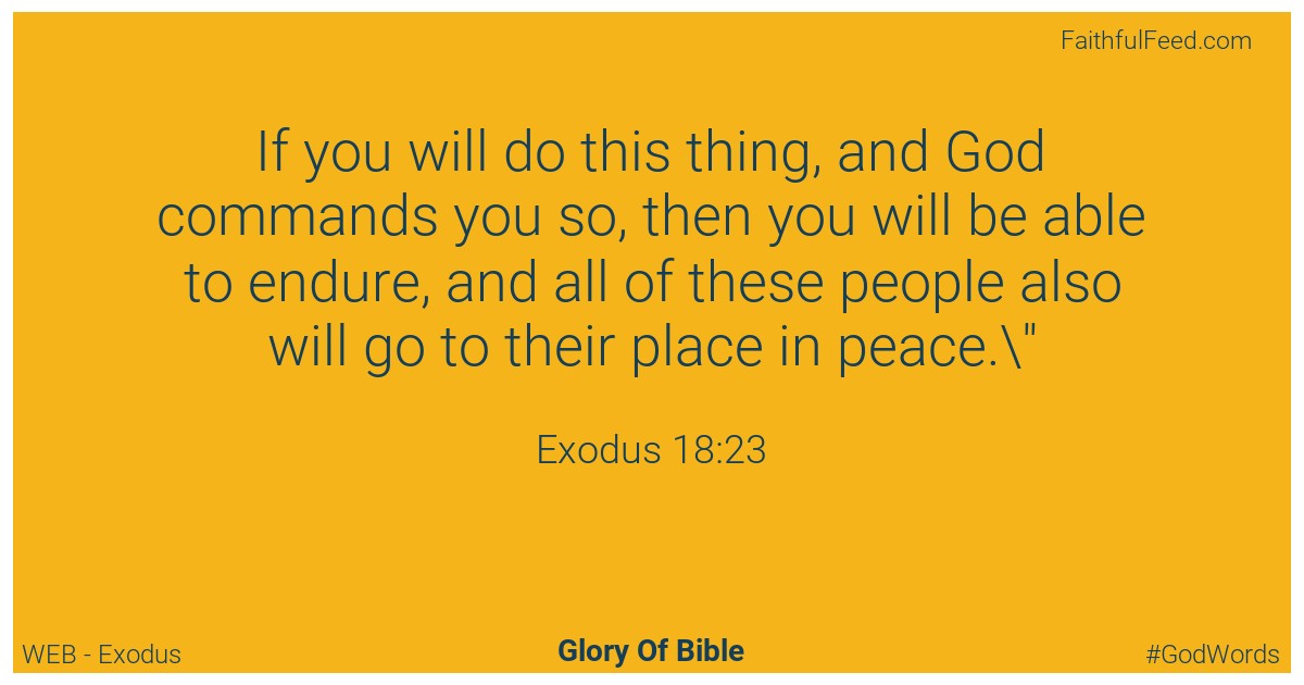 Exodus 18:23 - Web