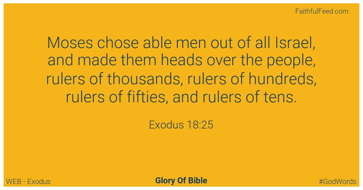 Exodus 18:25 - Web