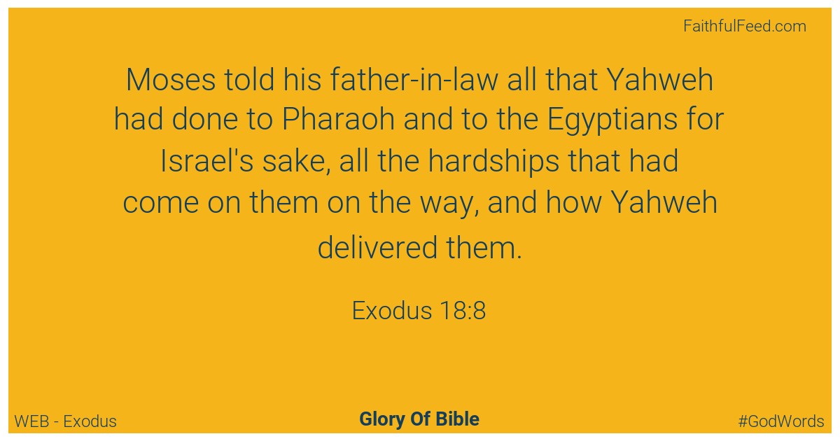 Exodus 18:8 - Web