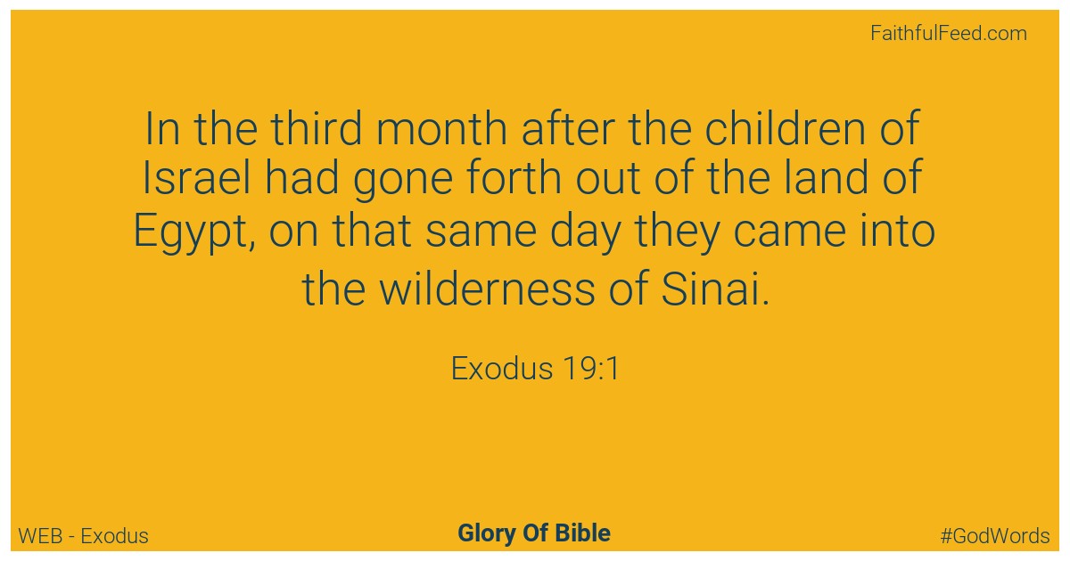 Exodus 19:1 - Web
