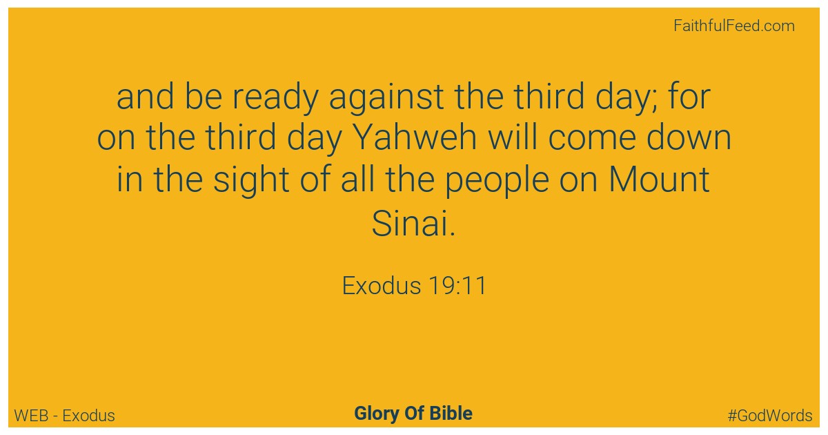 Exodus 19:11 - Web