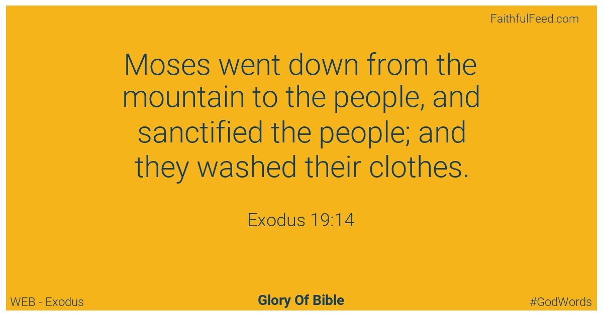 Exodus 19:14 - Web