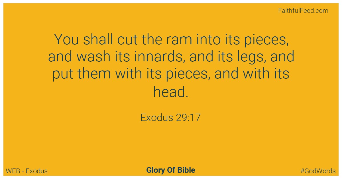 Exodus 29:17 - Web