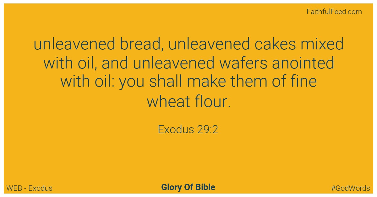 Exodus 29:2 - Web