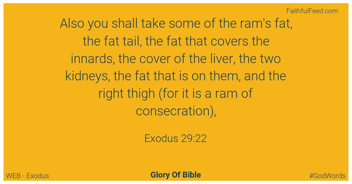 Exodus 29:22 - Web