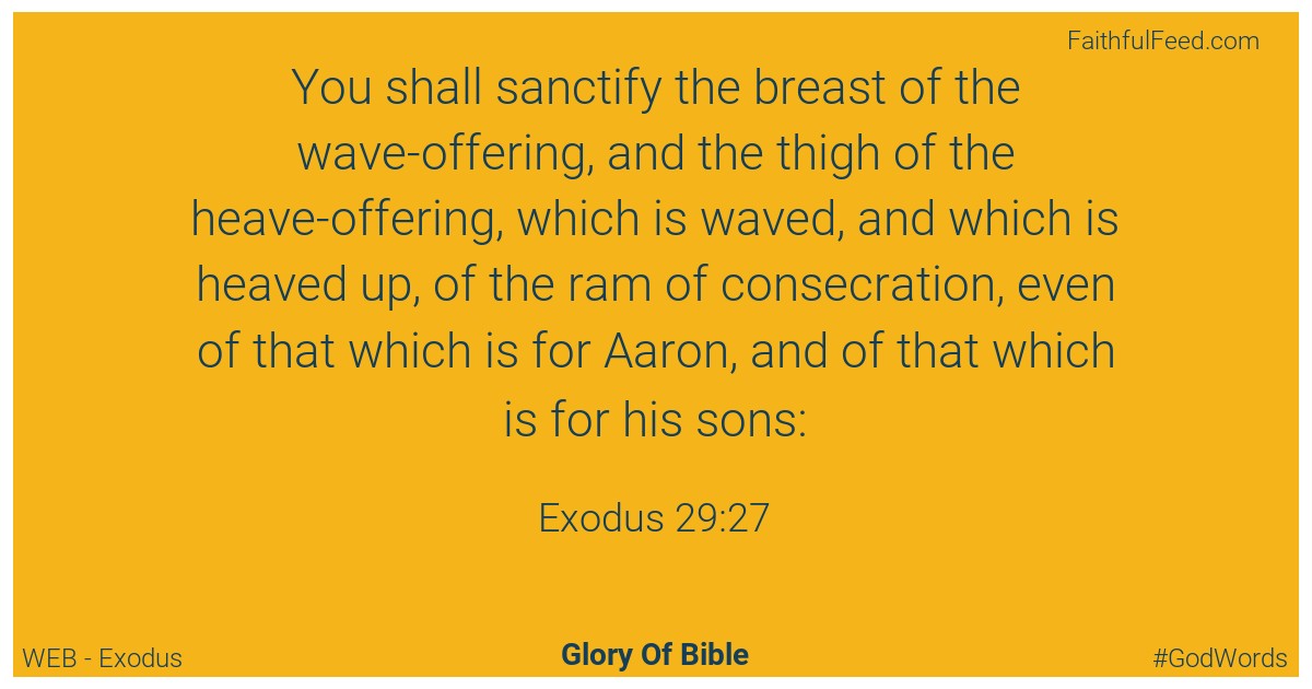 Exodus 29:27 - Web