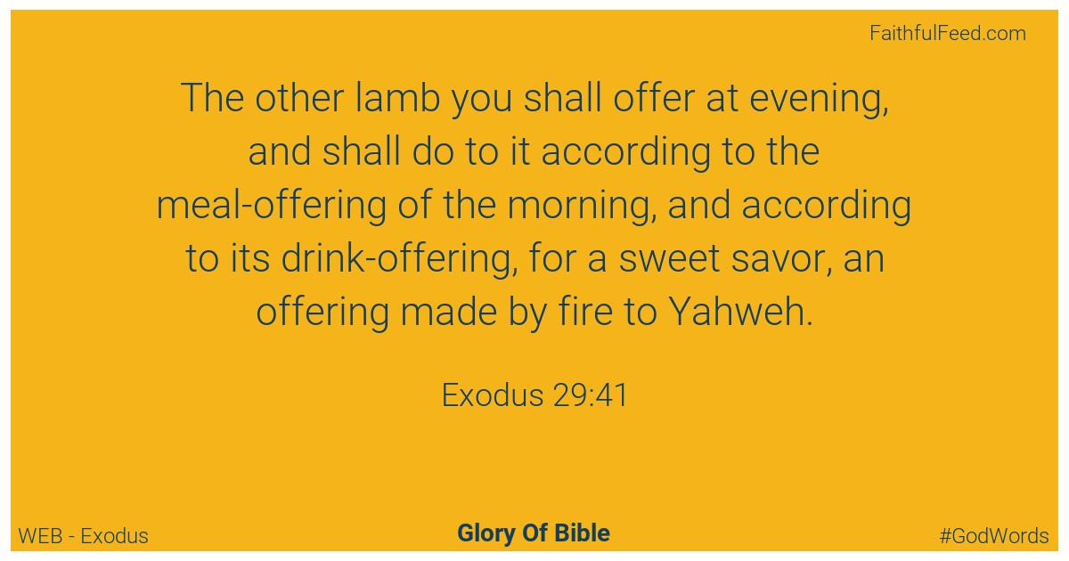 Exodus 29:41 - Web