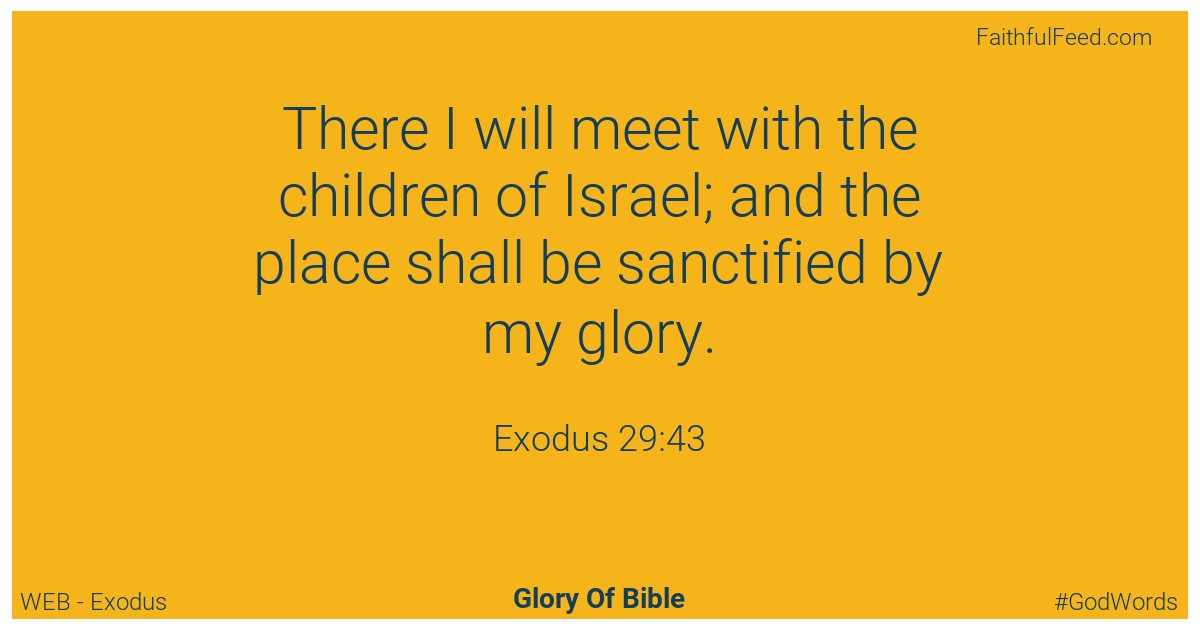 Exodus 29:43 - Web