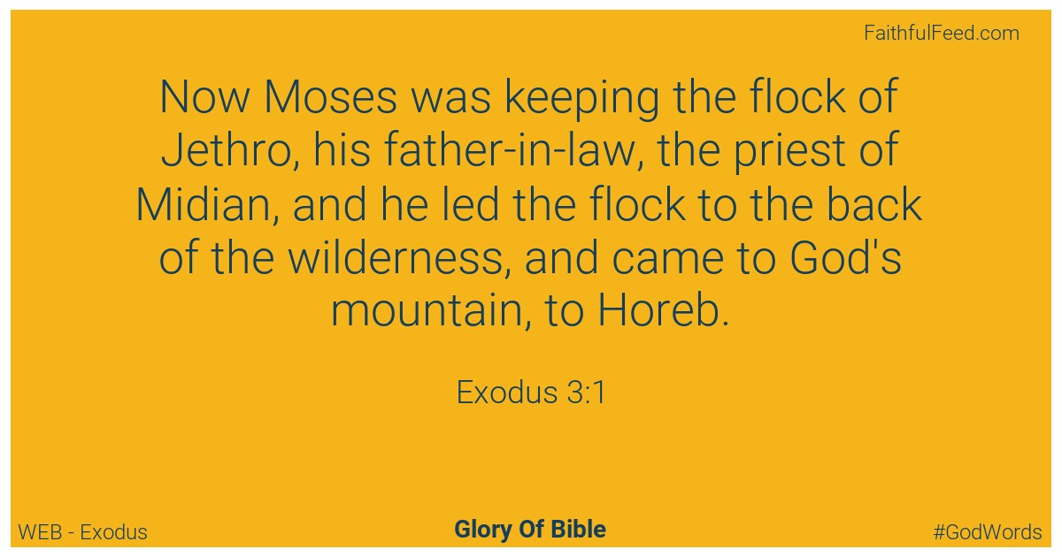 Exodus 3:1 - Web