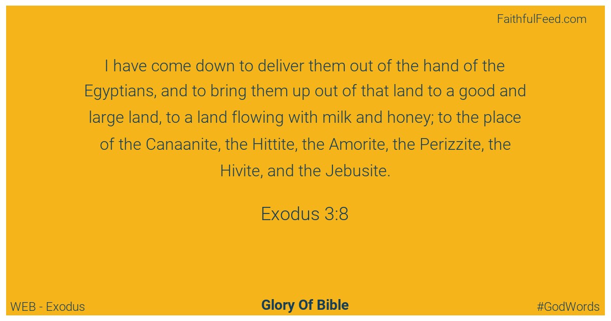 Exodus 3:8 - Web