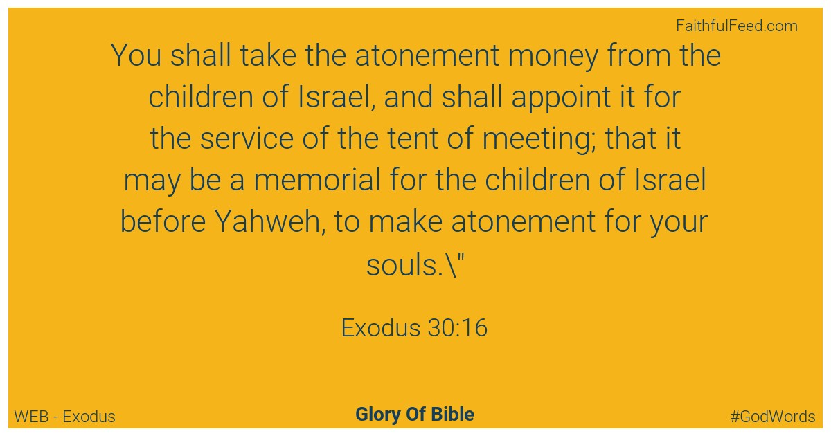 Exodus 30:16 - Web