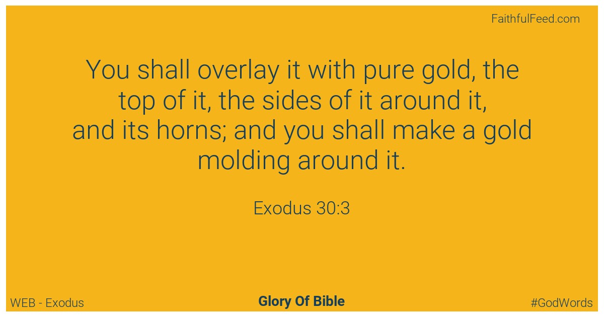 Exodus 30:3 - Web
