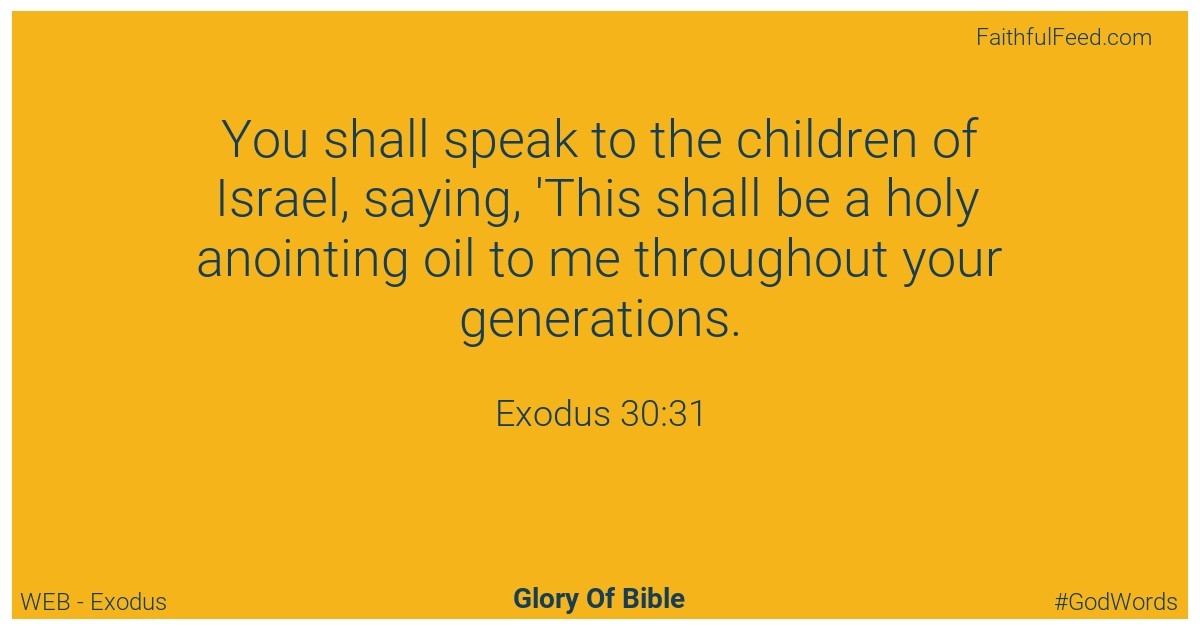 Exodus 30:31 - Web