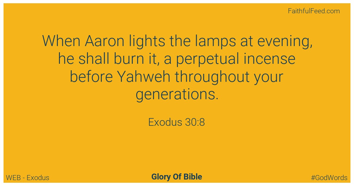 Exodus 30:8 - Web