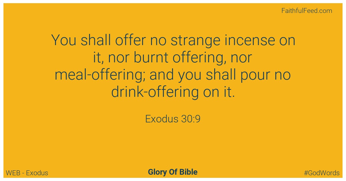 Exodus 30:9 - Web