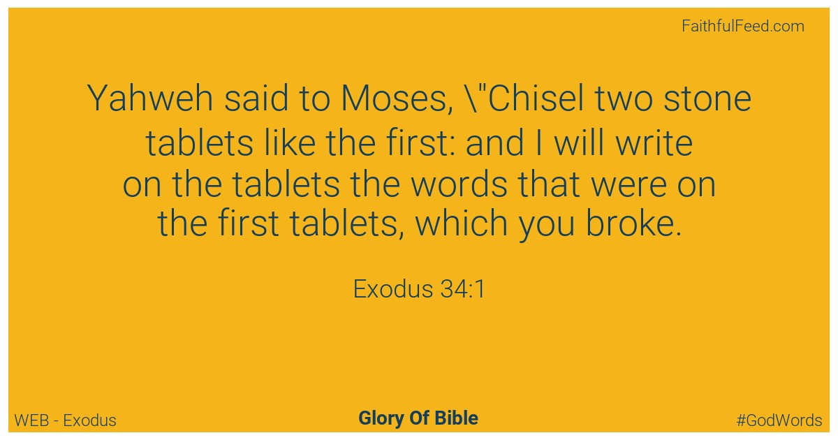 Exodus 34:1 - Web