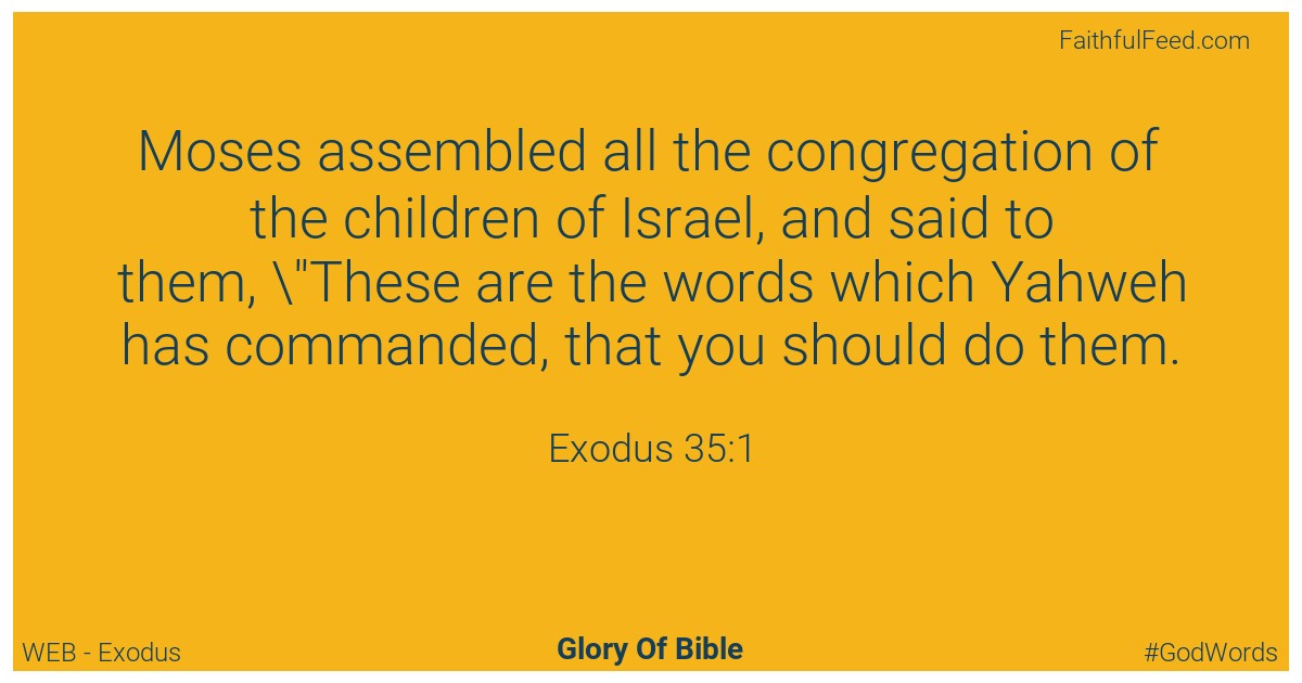 Exodus 35:1 - Web