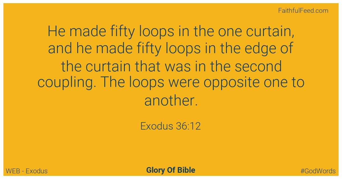 Exodus 36:12 - Web