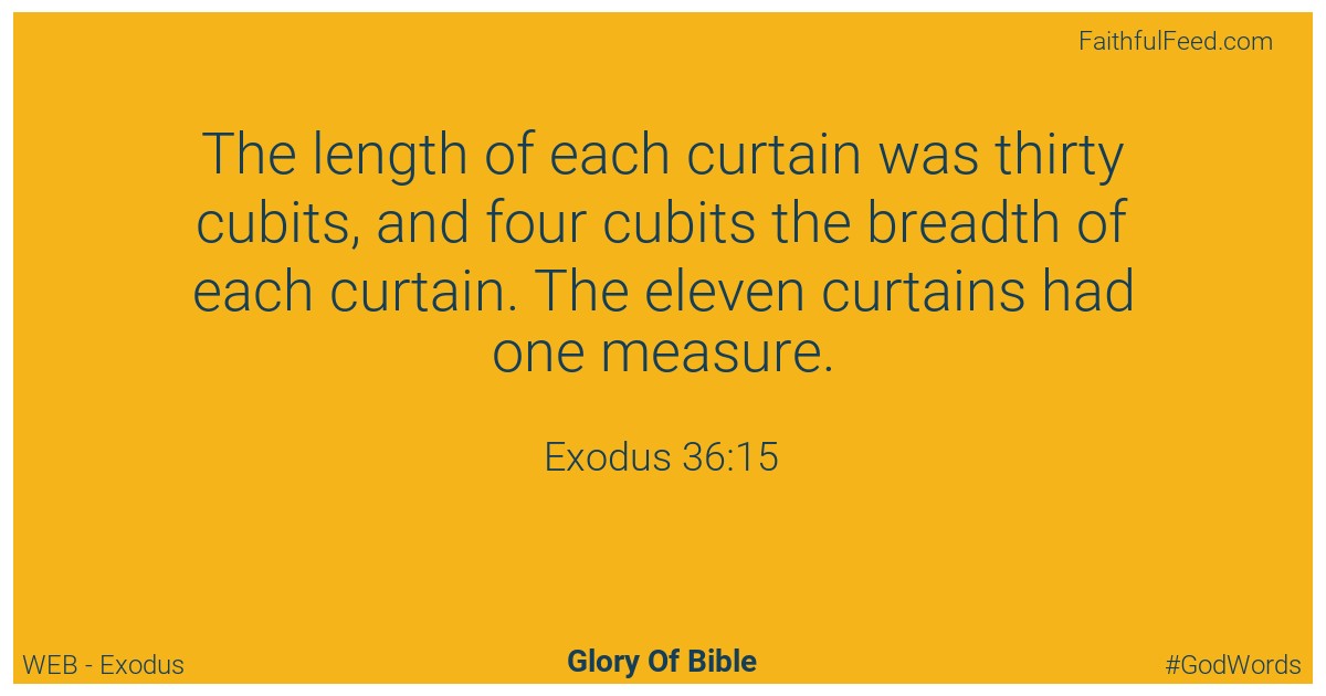 Exodus 36:15 - Web