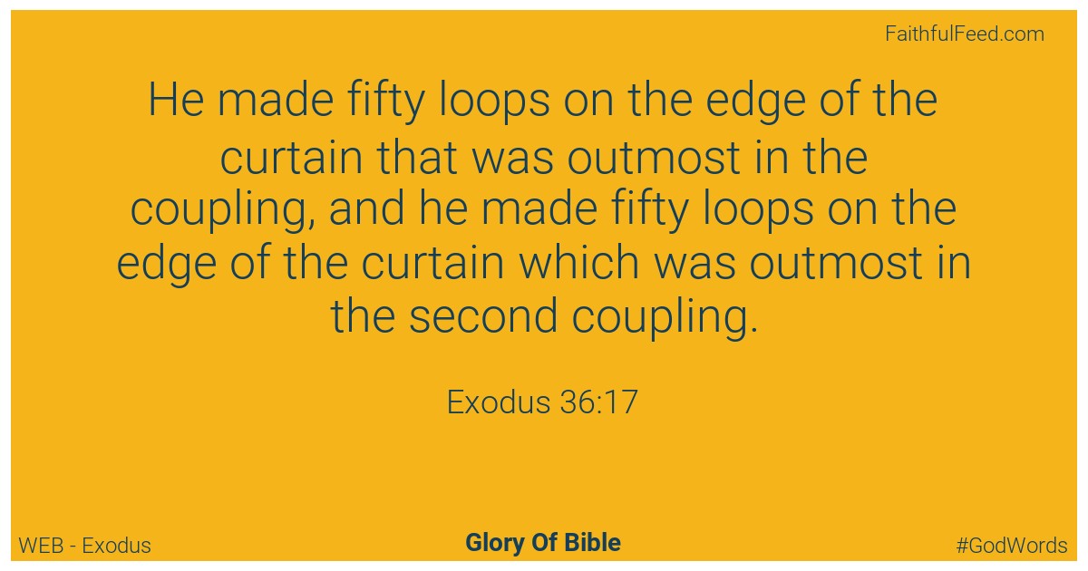 Exodus 36:17 - Web