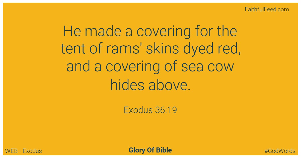 Exodus 36:19 - Web