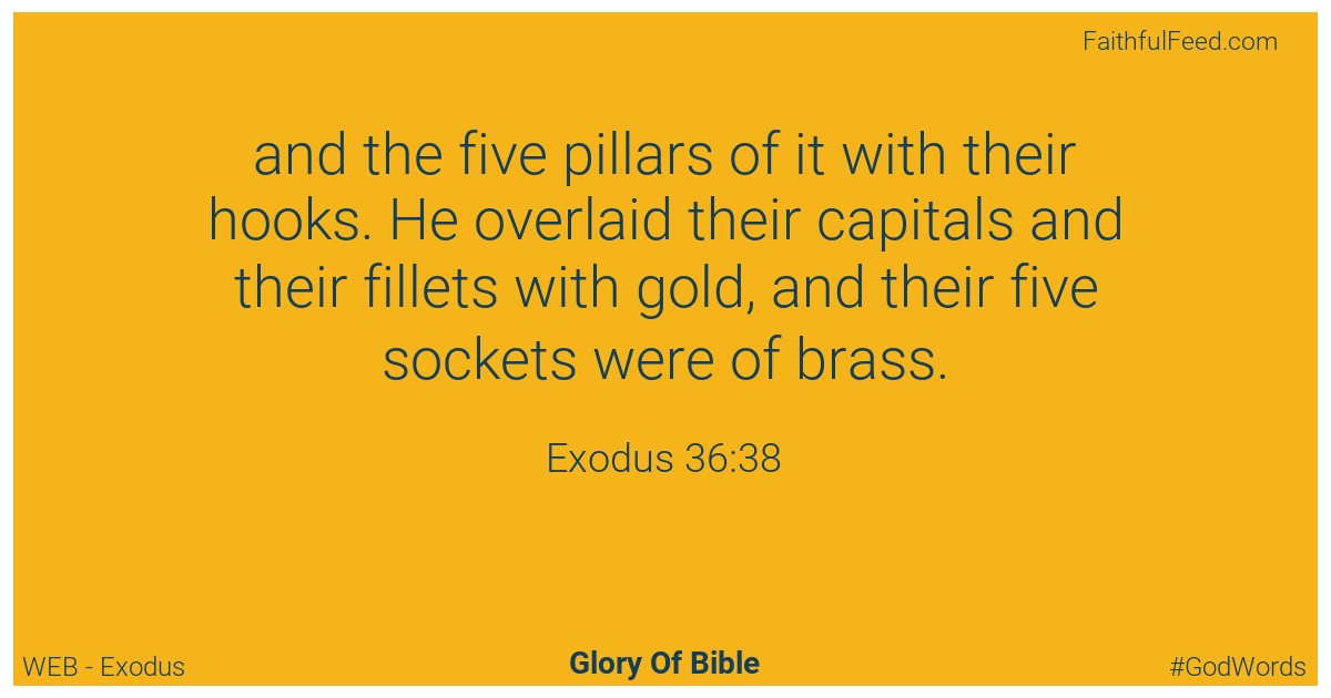 Exodus 36:38 - Web