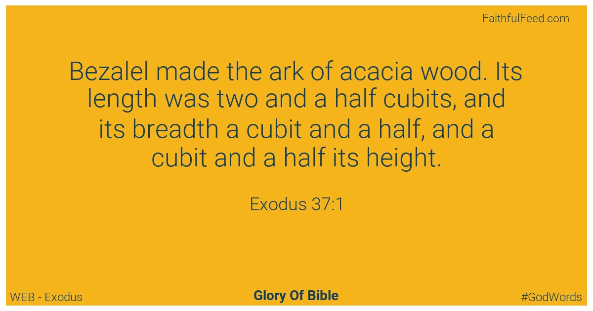 Exodus 37:1 - Web