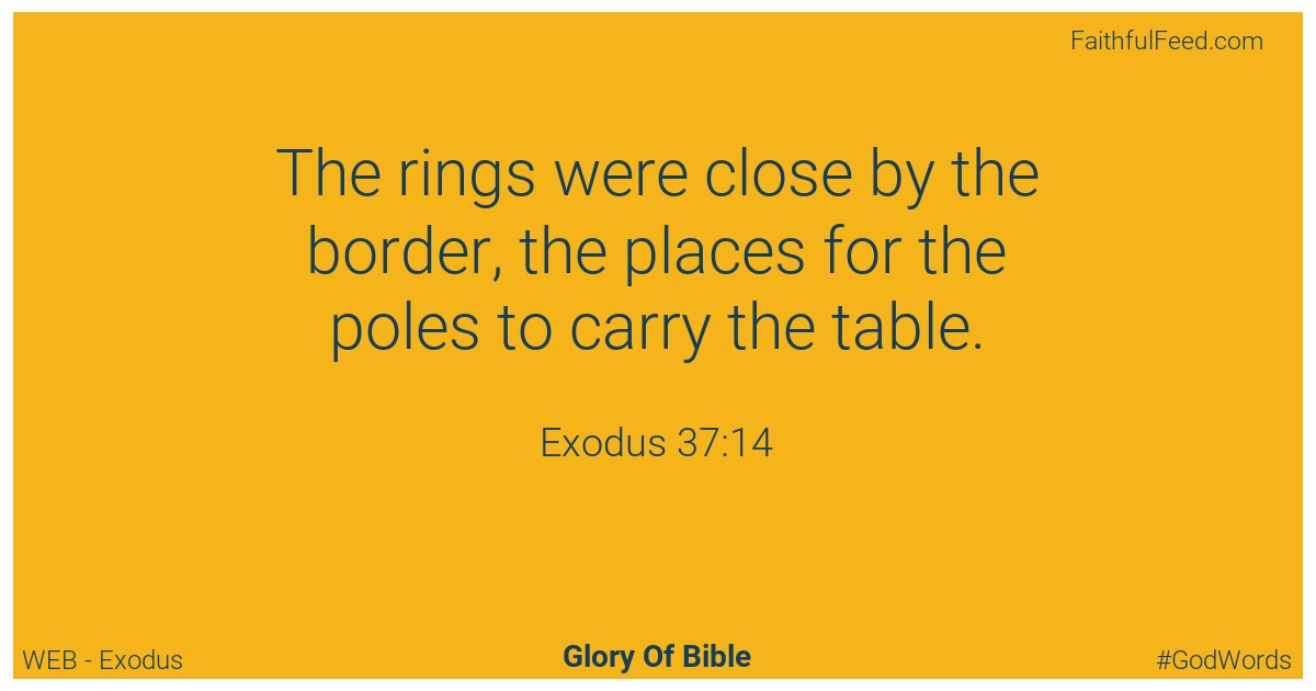 Exodus 37:14 - Web