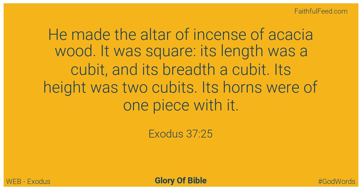 Exodus 37:25 - Web