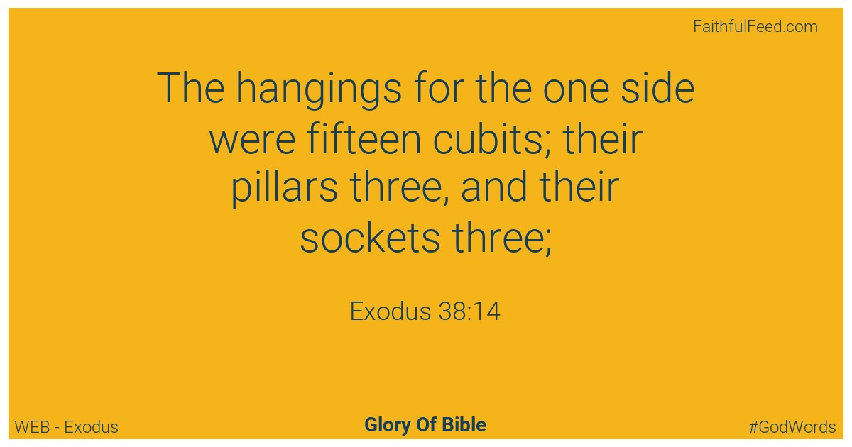 Exodus 38:14 - Web