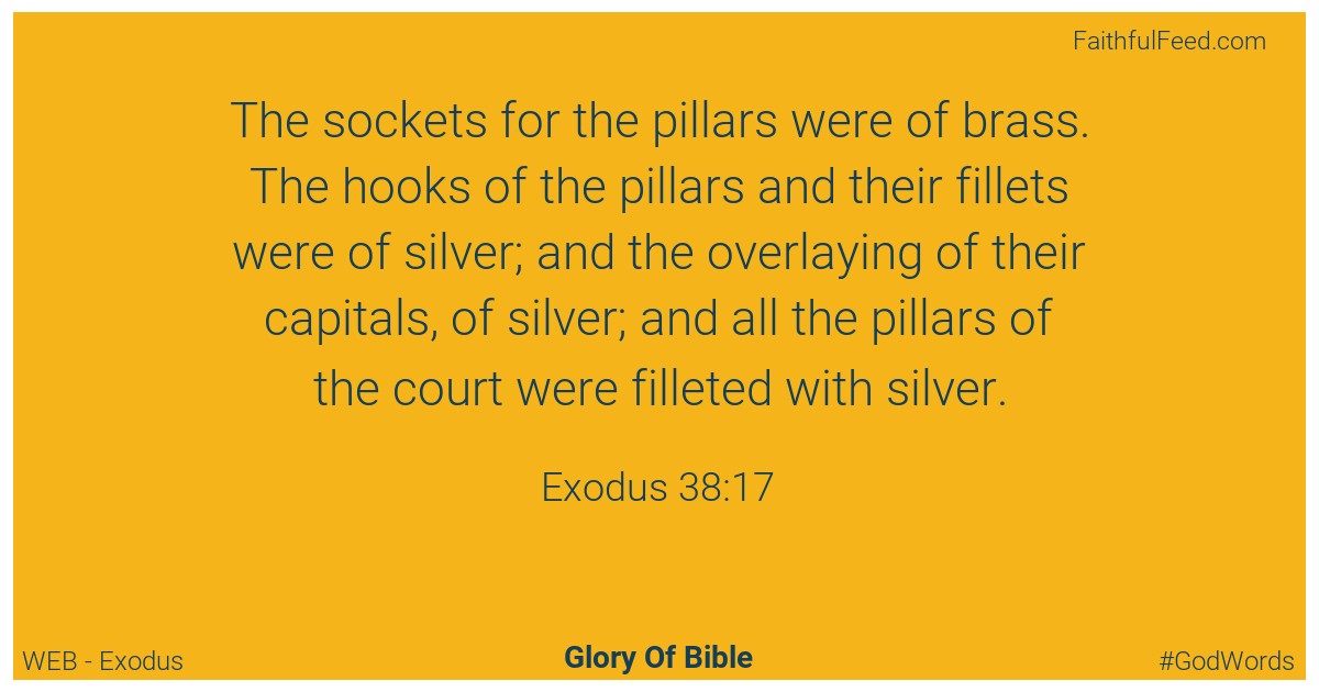 Exodus 38:17 - Web