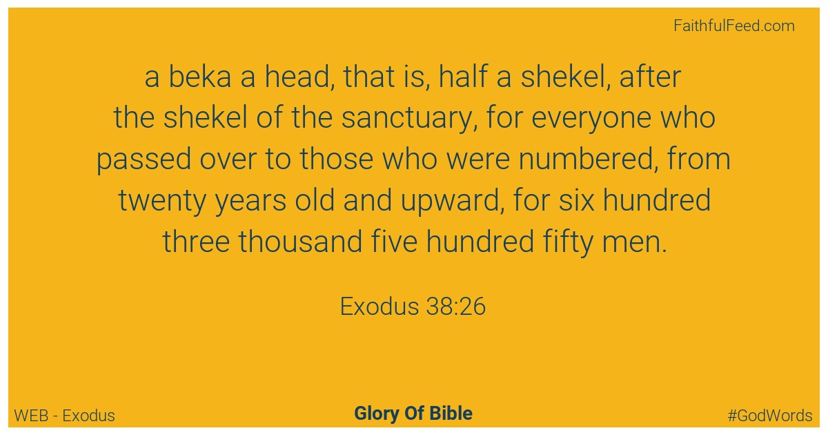 Exodus 38:26 - Web