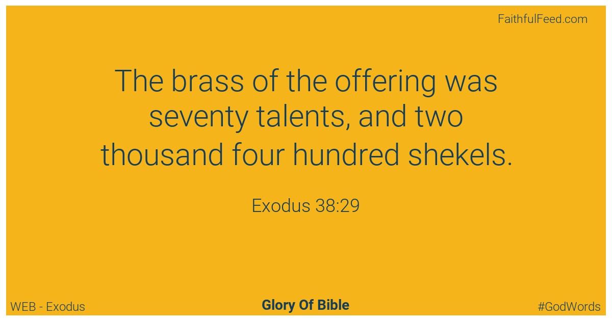 Exodus 38:29 - Web