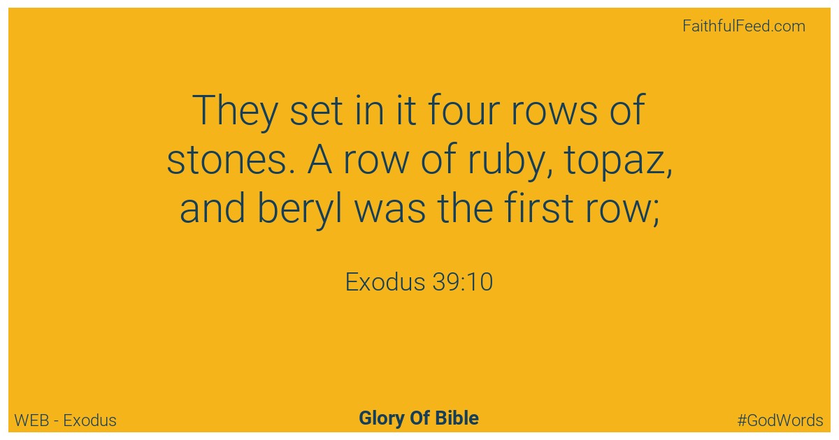 Exodus 39:10 - Web