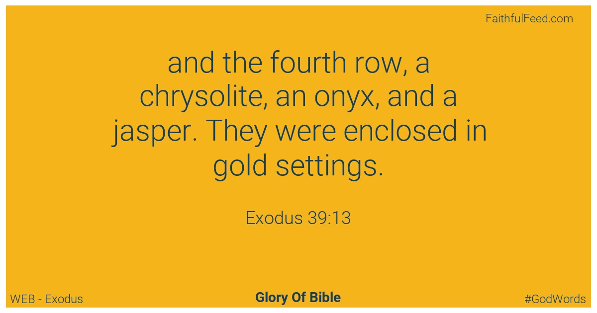 Exodus 39:13 - Web