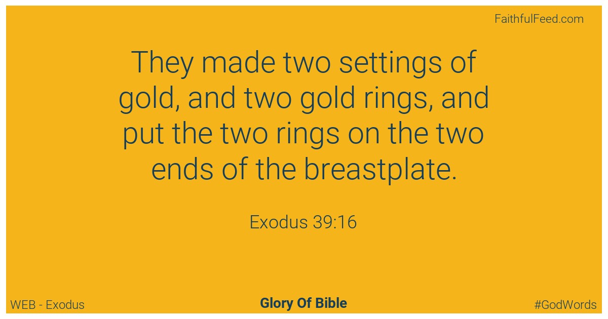 Exodus 39:16 - Web