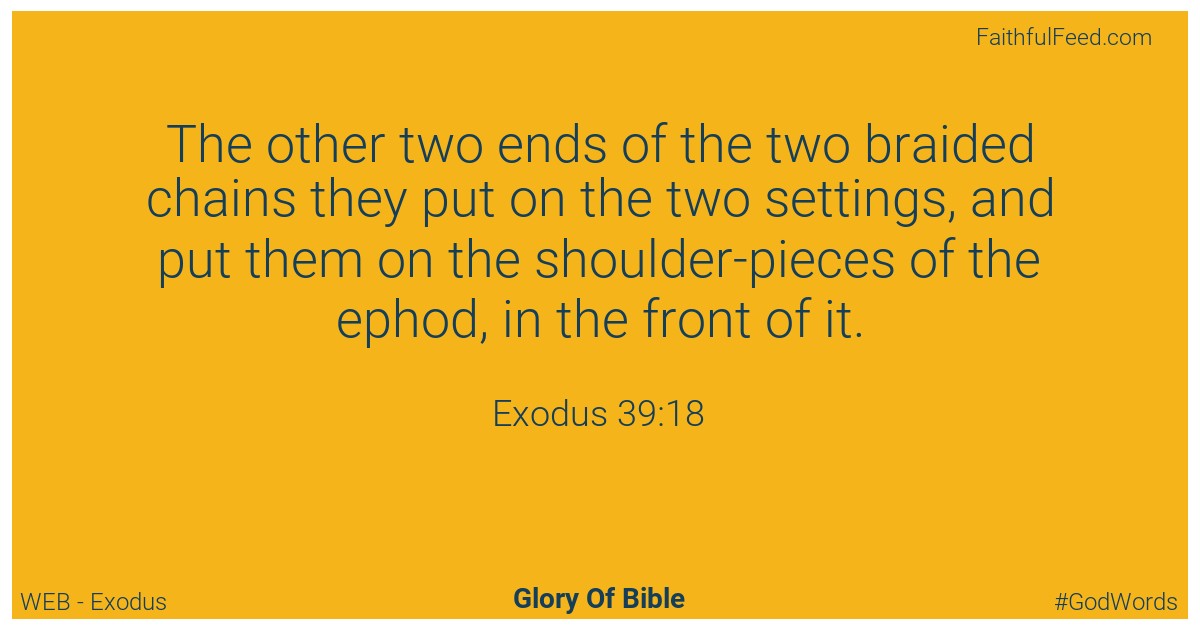 Exodus 39:18 - Web