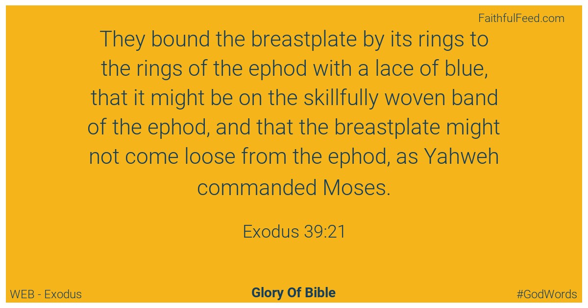 Exodus 39:21 - Web