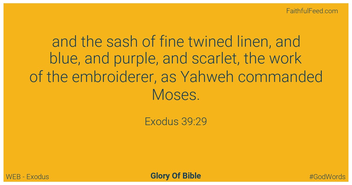 Exodus 39:29 - Web