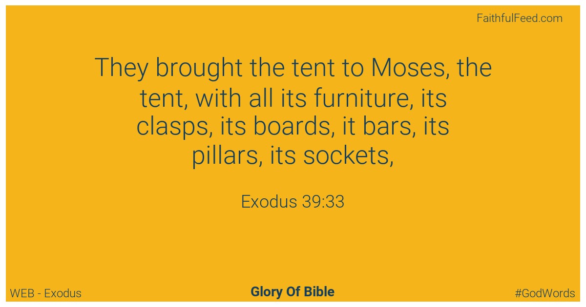 Exodus 39:33 - Web