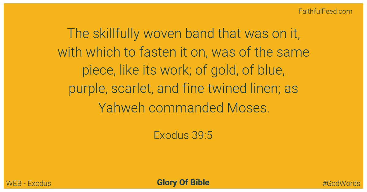 Exodus 39:5 - Web