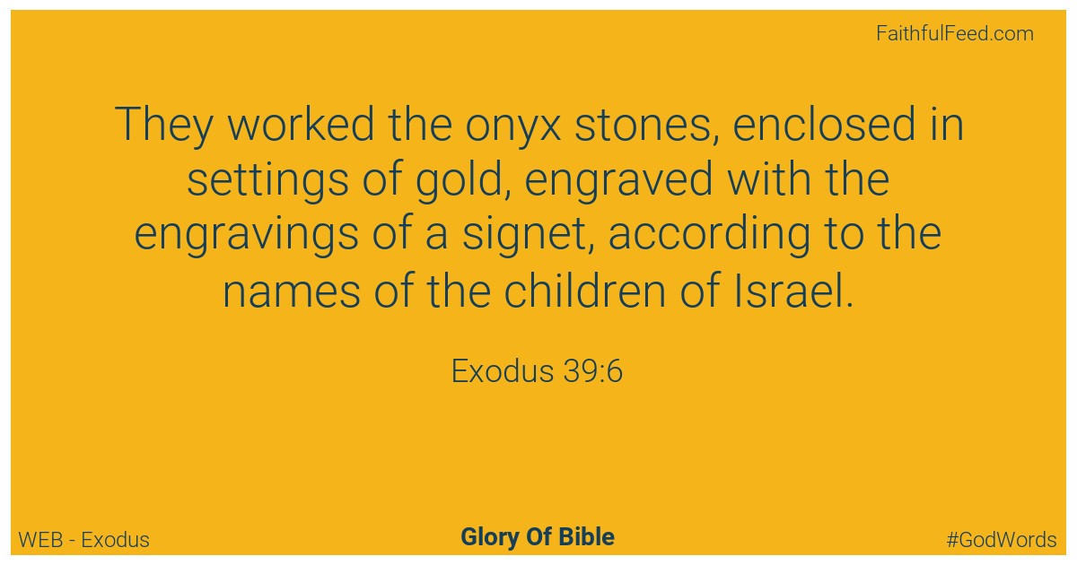 Exodus 39:6 - Web