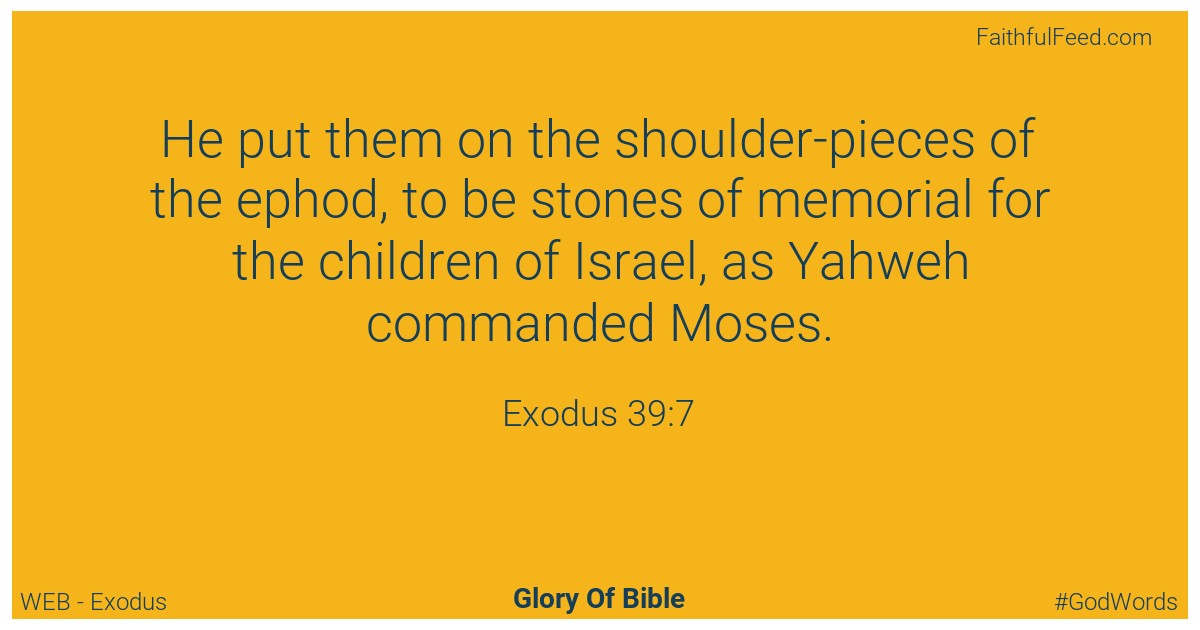 Exodus 39:7 - Web