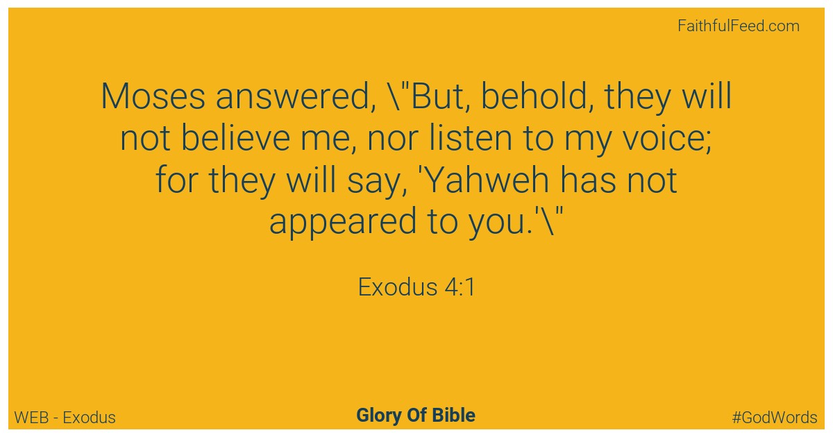 Exodus 4:1 - Web